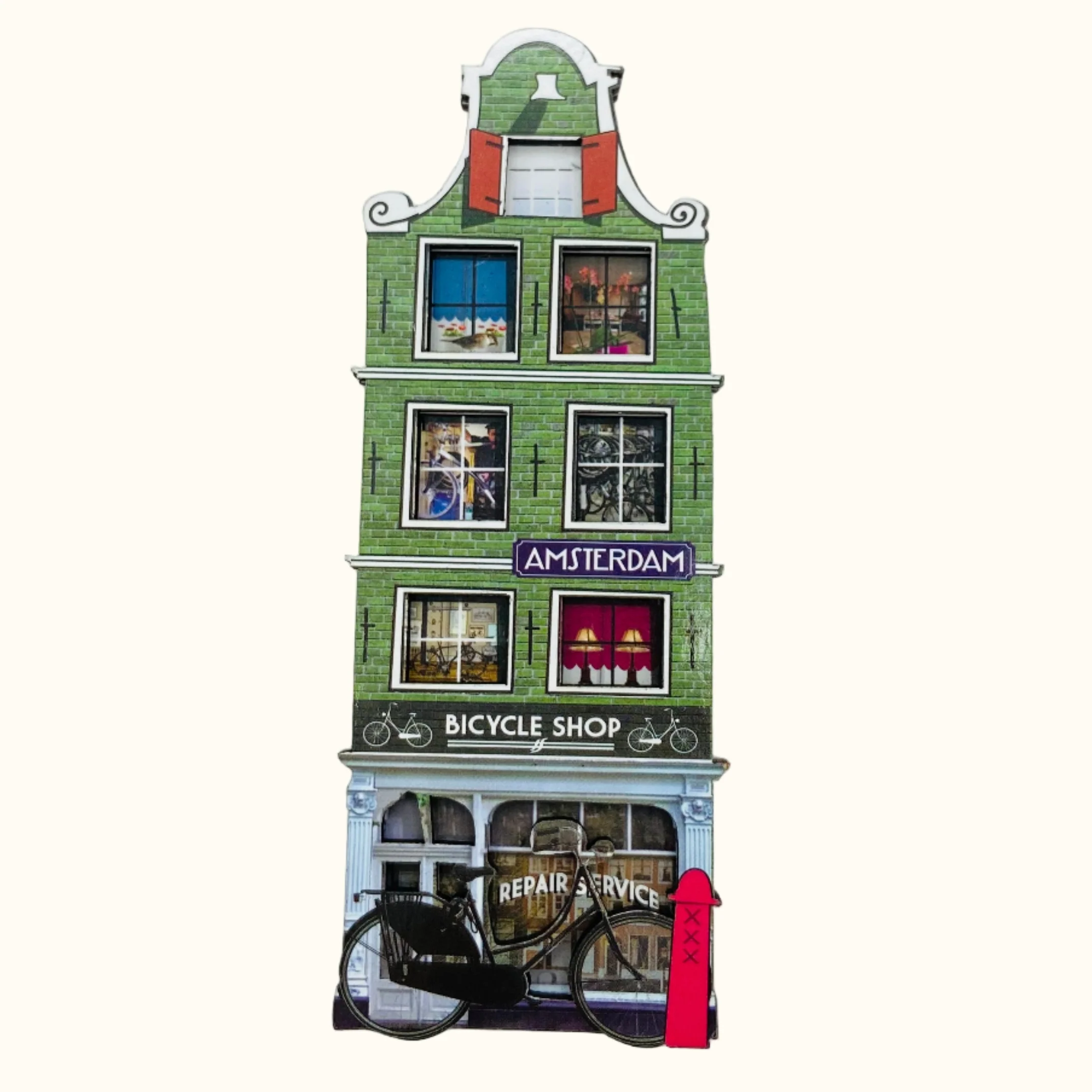3D Amsterdam Bicycle Shop Magnet