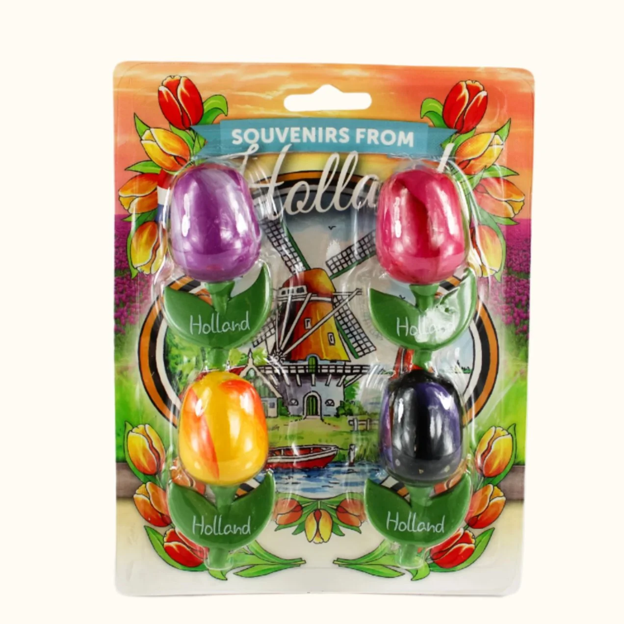 Blister 4 Magnets Tulips - Image 2