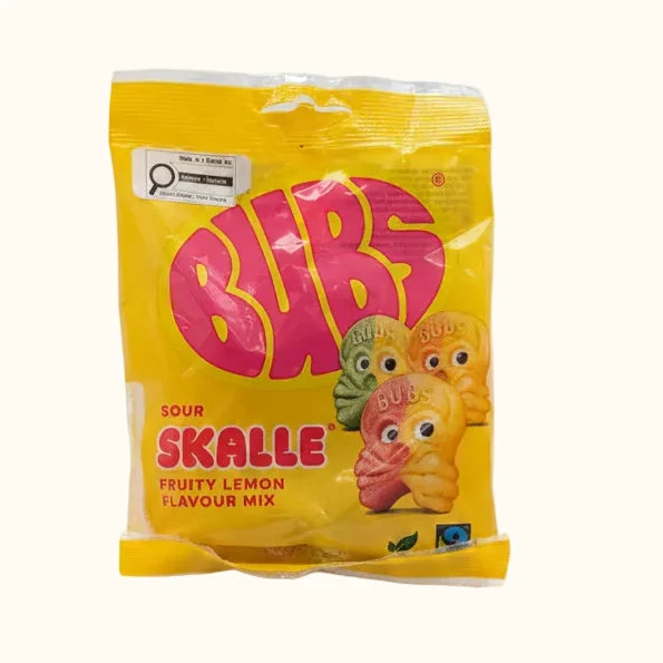 Bubs Sour Skalle Fruit Lemon Mix 90g
