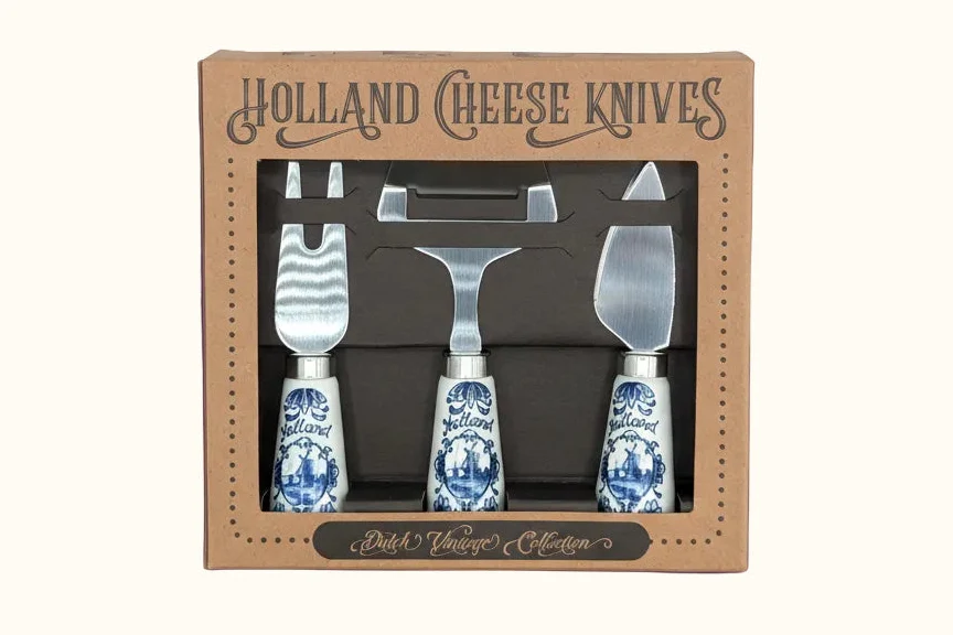 Cheese Knives Gift Set Delft Blue Holland
