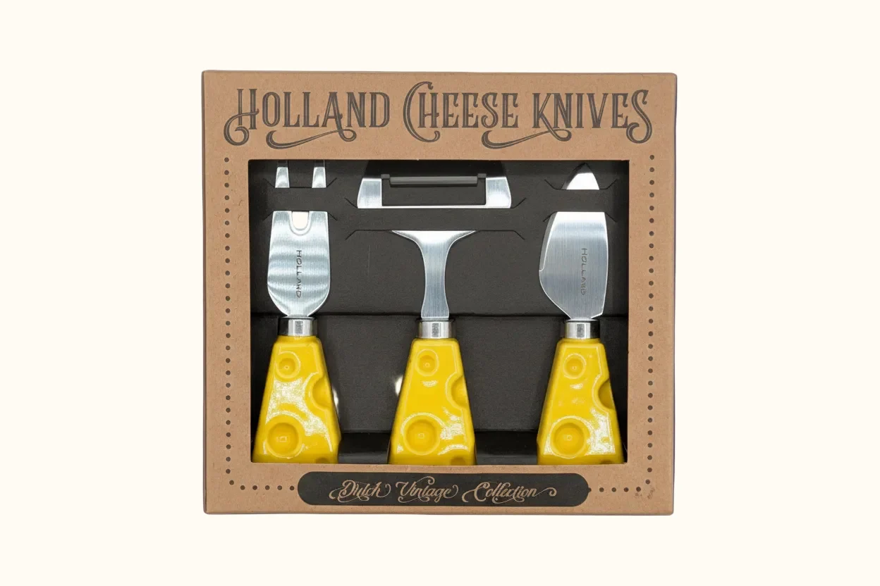 Cheese Knives Gift Set Yellow Holland