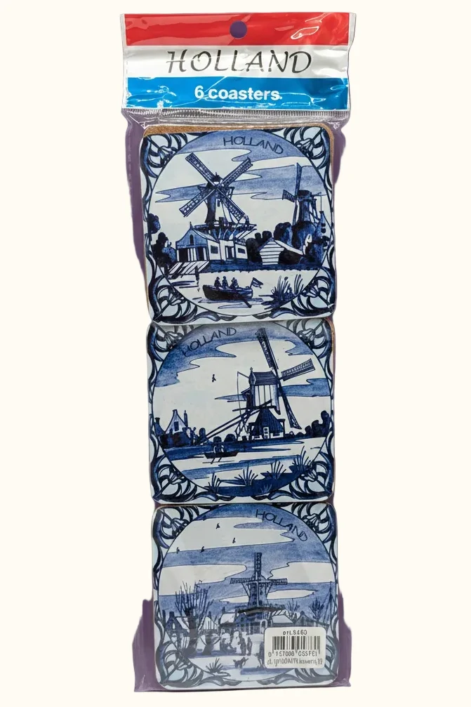 Coasters Delft Blue Windmill Holland