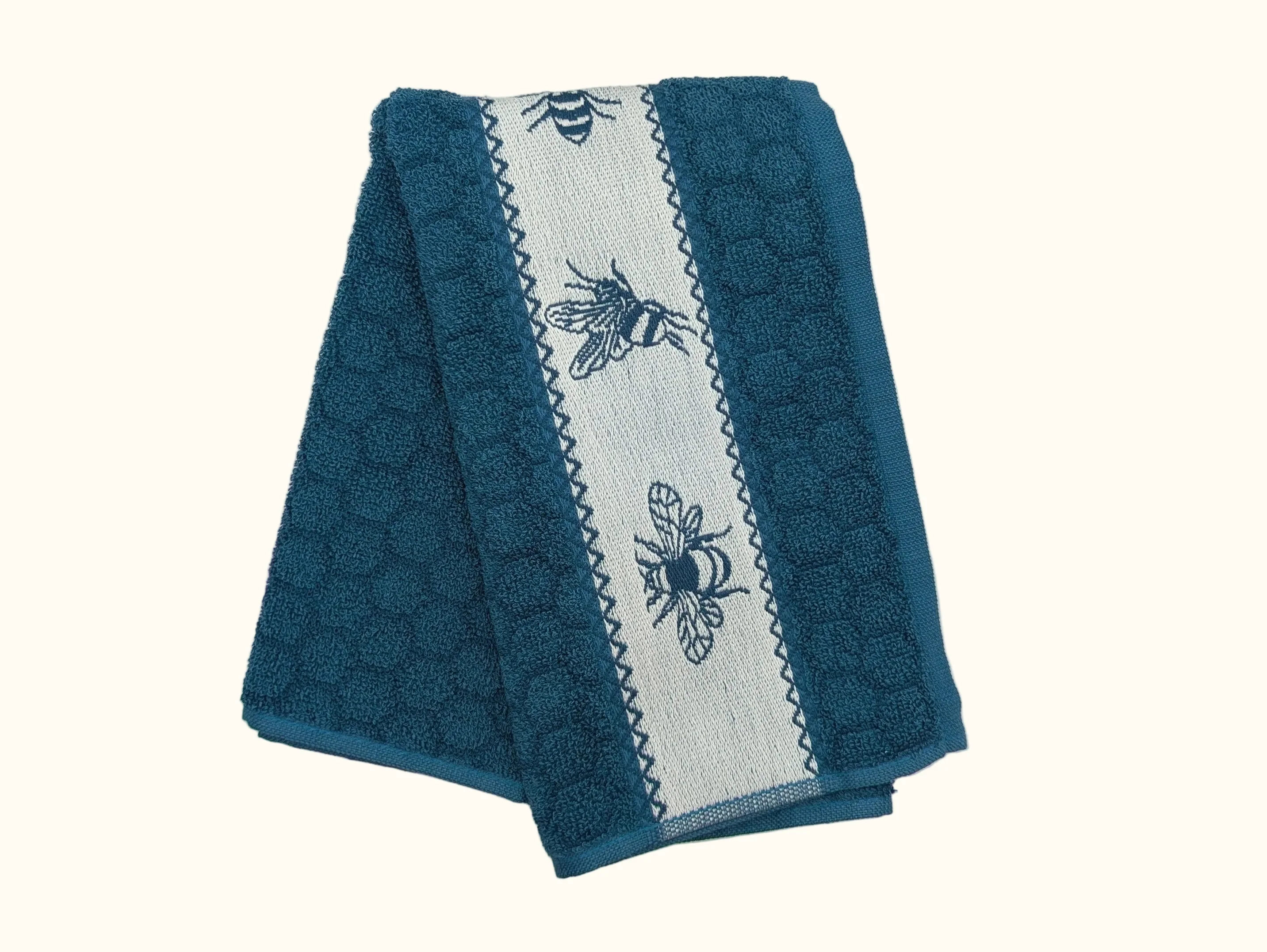 DDDDD Bees Petrol Kitchen Towel 50x55cm