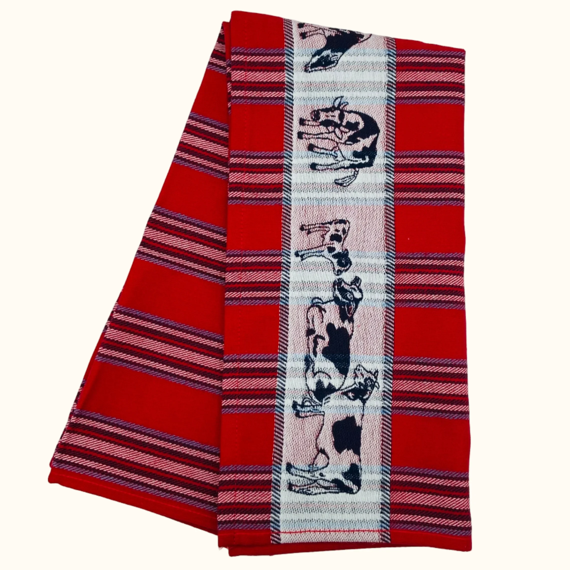 DDDDD Friesian Red Tea Towel 65x60cm