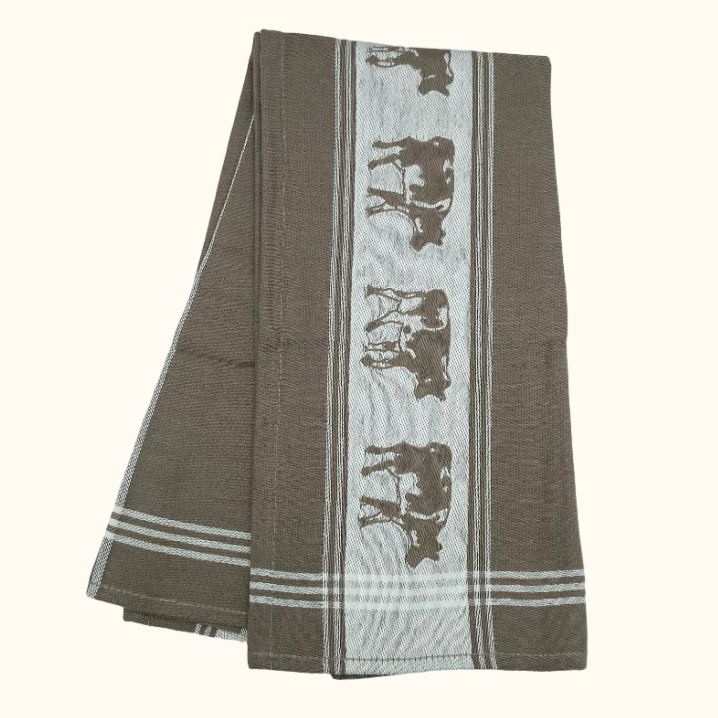 DDDDD ZW/Bont Taupe Tea Towel 60x65cm