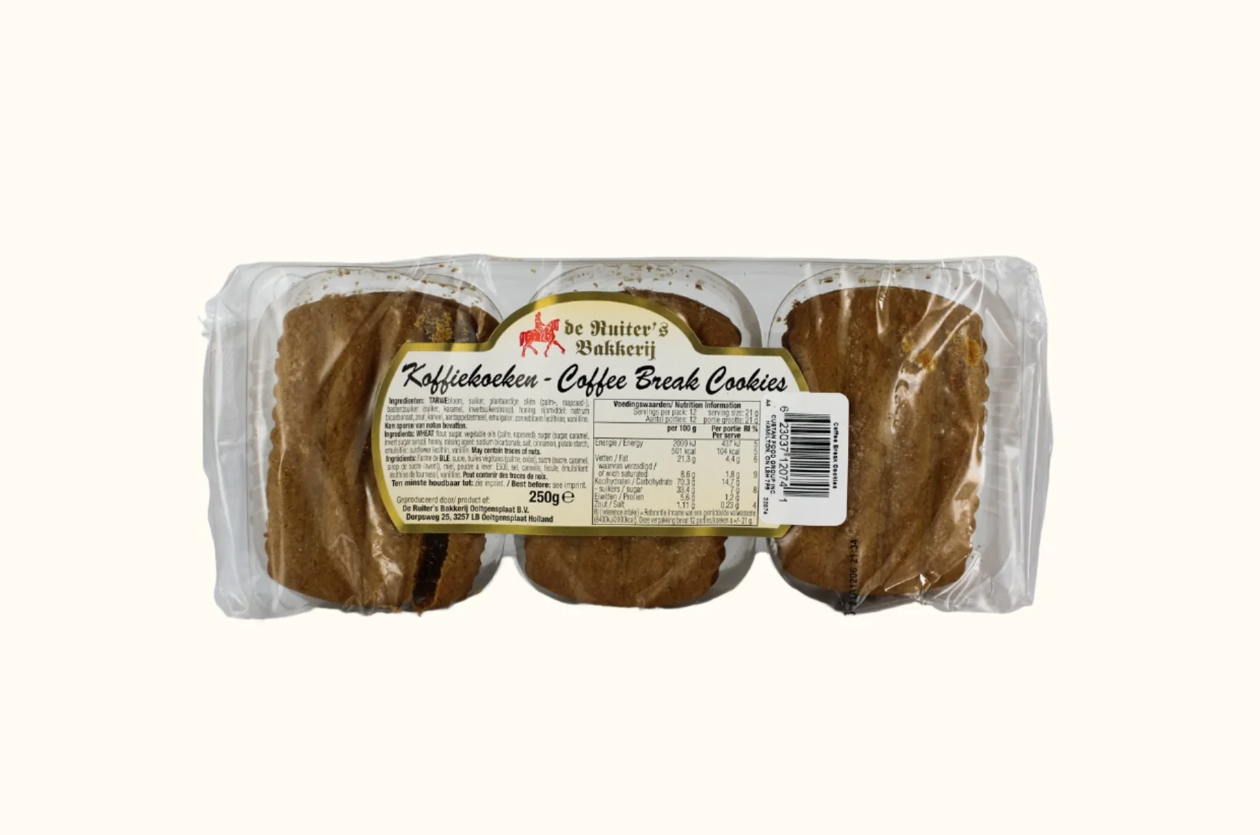 De Ruijter's Bakkerij Coffee Break Cookies / Koffiekoeken 250g