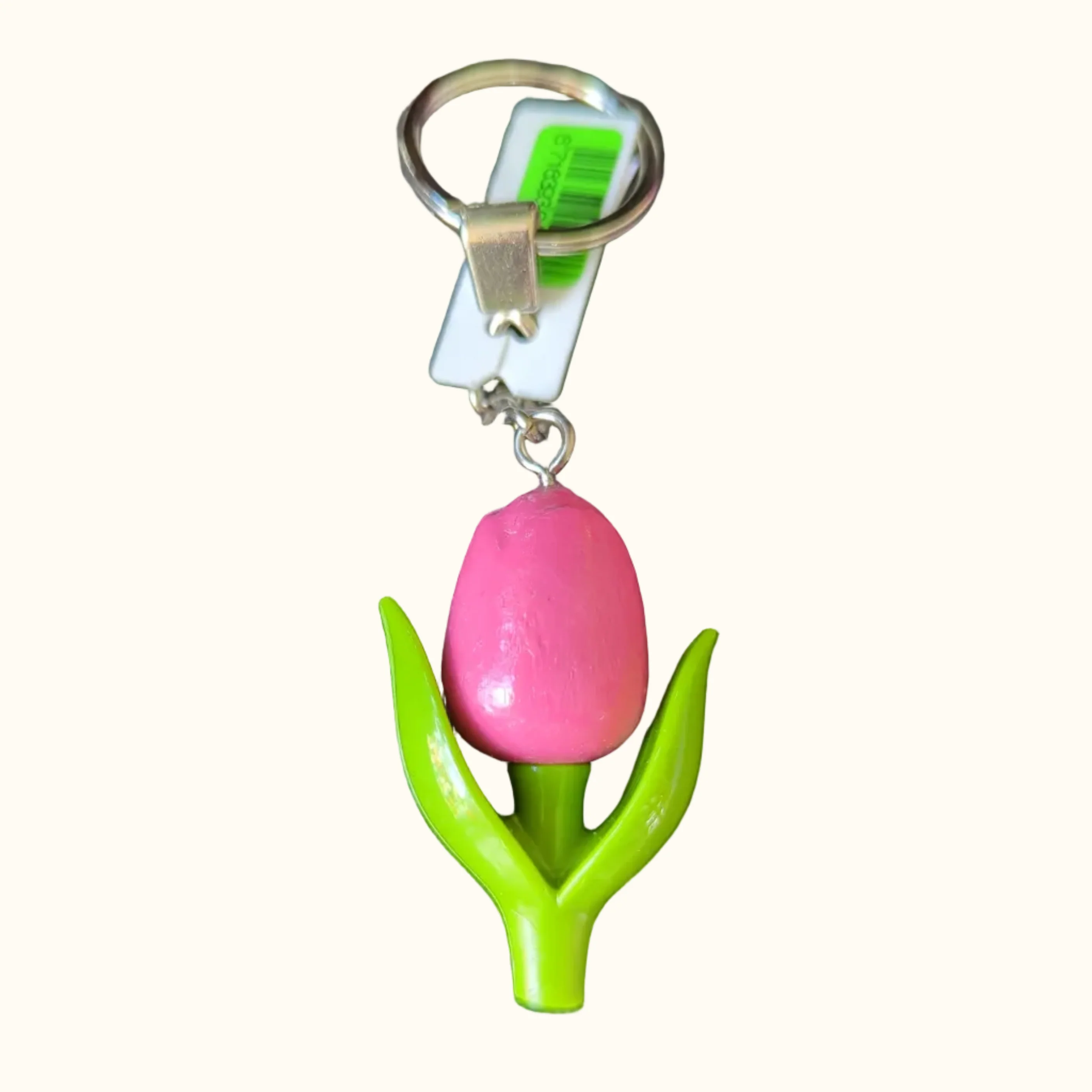 Dutch Groceries Tulip Keychain With Leaves