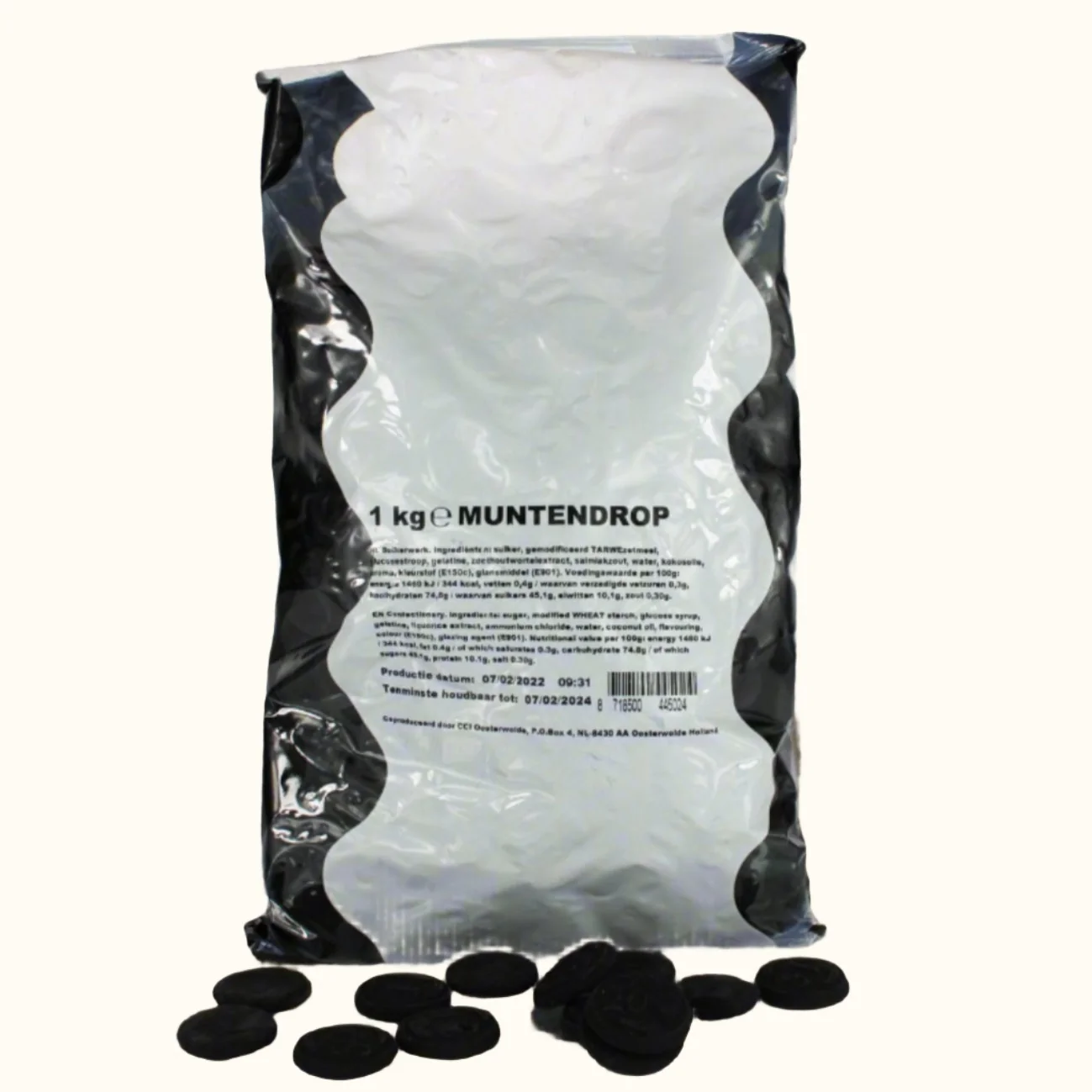 Dutch Licorice Coin Bag 1kg - Image 2