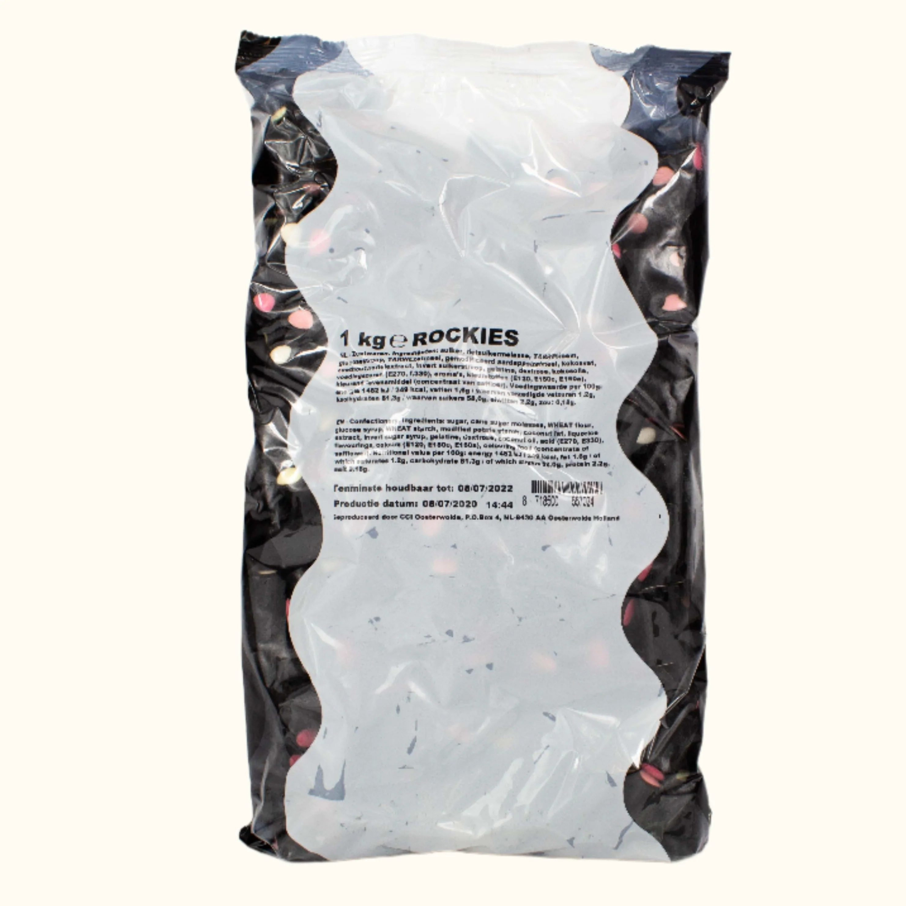 Dutch Licorice Rockies With Fruit Filling Bag 1kg - Image 2