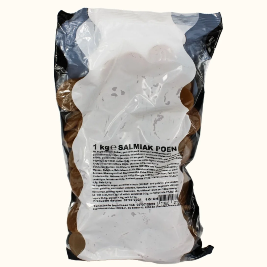 Dutch Licorice Salmiak Coin Bag 1kg - Image 2