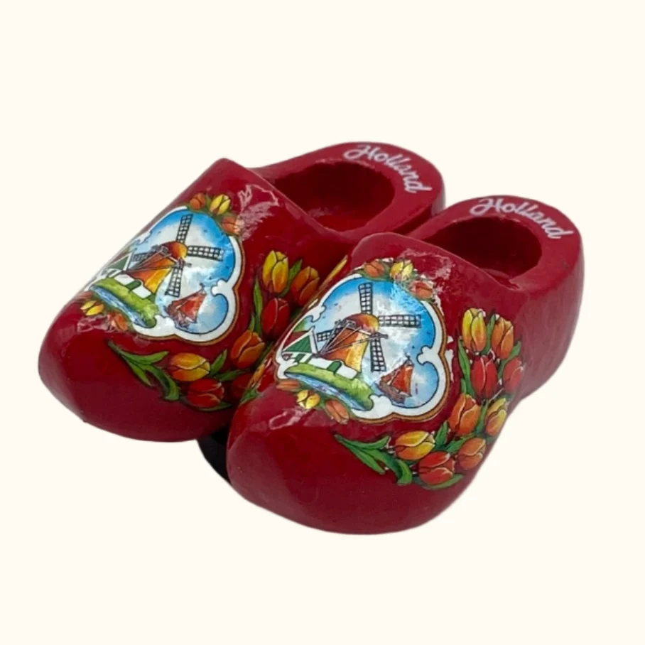 Magnet 2 Wooden Shoes 4cm - Image 12