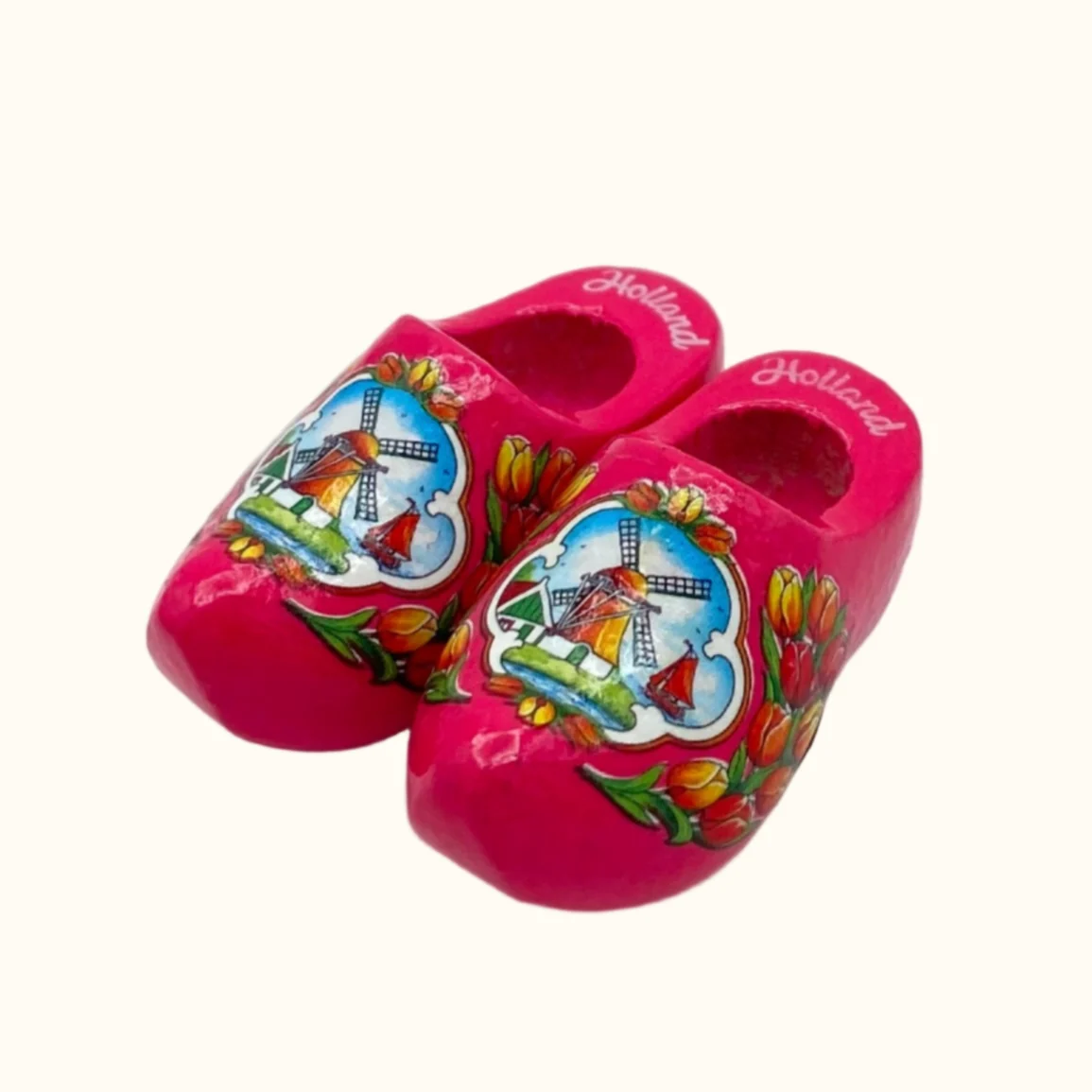 Magnet 2 Wooden Shoes 4cm - Image 5