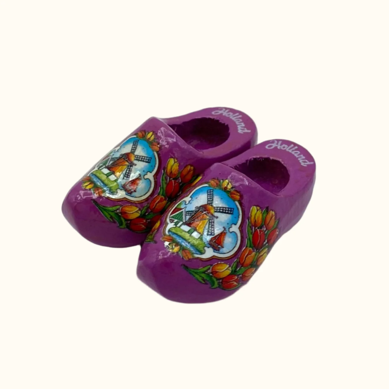 Magnet 2 Wooden Shoes 4cm - Image 6