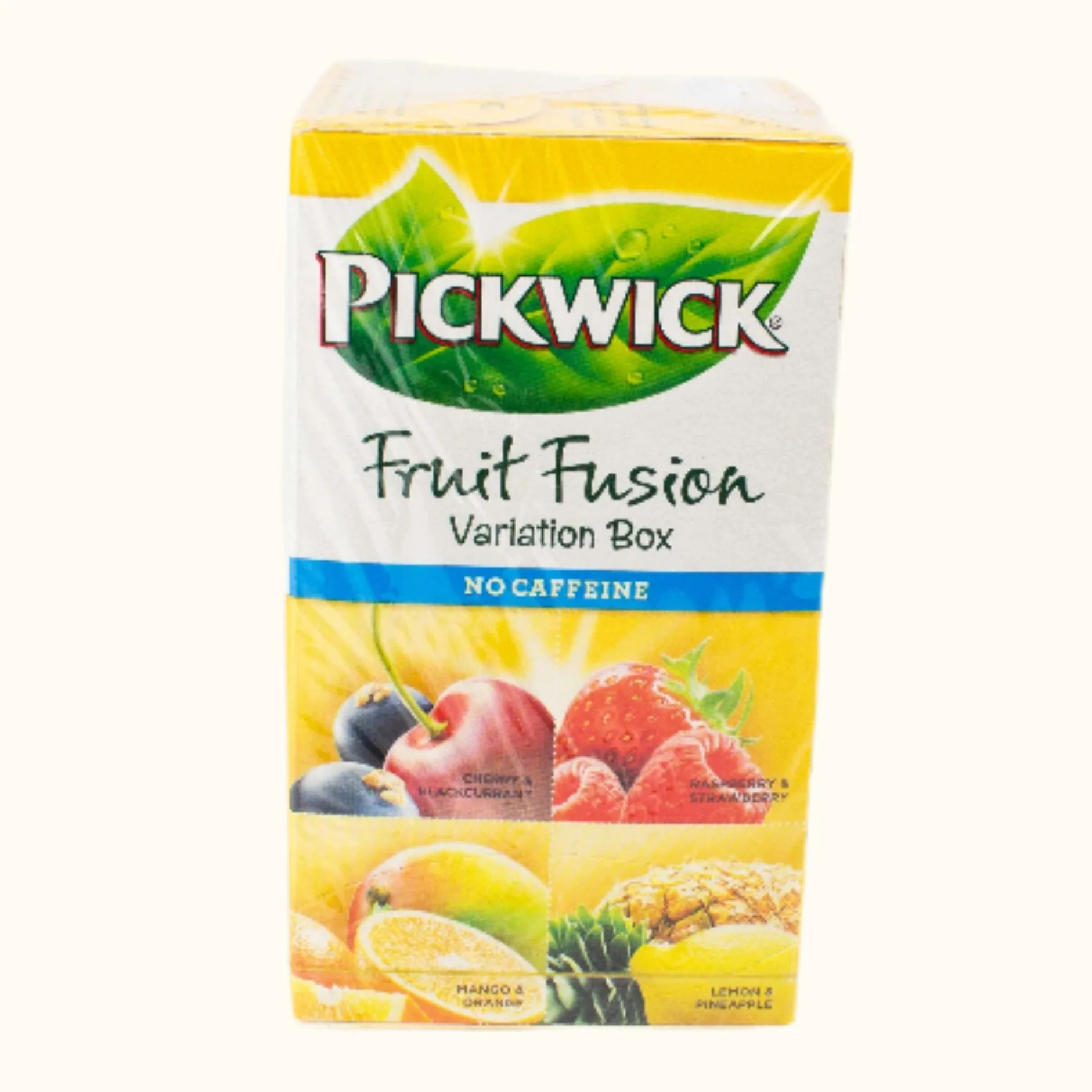 Pickwick Variation Box Fruit Infusion No Caffeine (Cherry Blackcurrant, Raspberry Strawberry, Mango Orange, Lemon Pineapple) 20PC