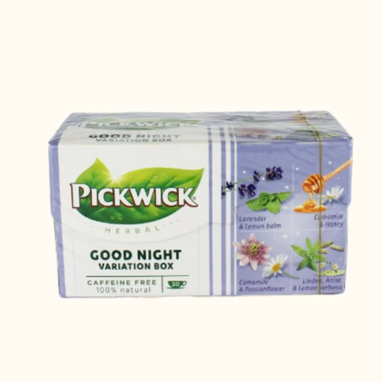 Pickwick Variation Box Good Night (Lavender Lemon Balm, Calorie Honey, Chamomile Passionflower, Linden Anise Lemon Herbal) 20PC