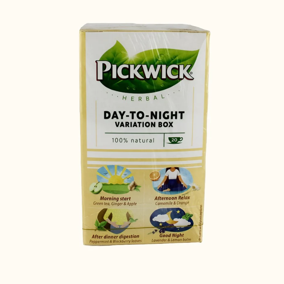 Pickwick Variation Box Herbal Day-To-Night (Morning Start, Afternoon Relax, After Dinner, Goodnight) 20PC