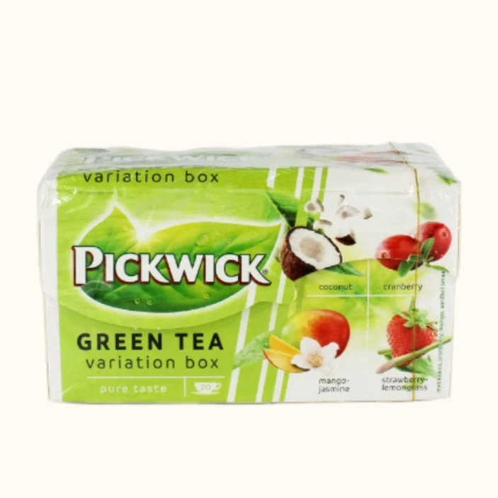 Pickwick Variation Box Green Tea Coconut, Cranberry, Mango-Jasmine, Strawberry Lemongrass) 20PC