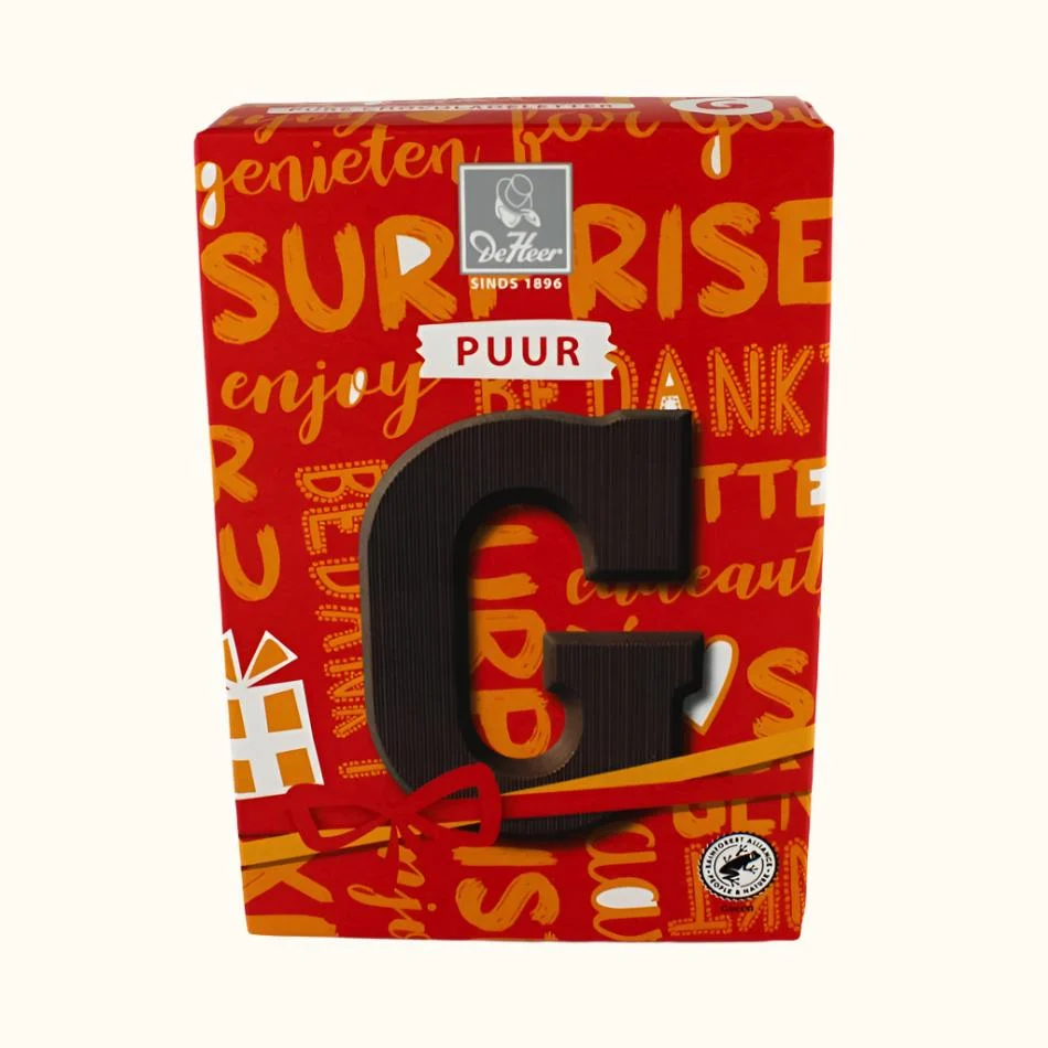 De Heer Chocolate Letters 65g (Milk, Dark or White) - Image 3