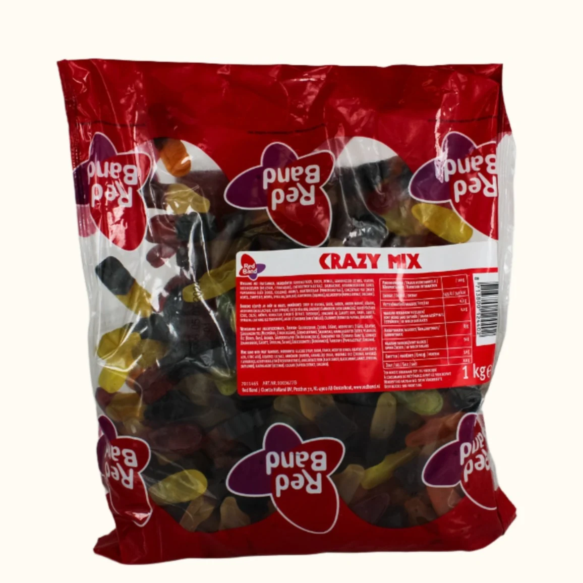 Red Band Crazy Mix Liquorice Duos bag 1kg - Image 2
