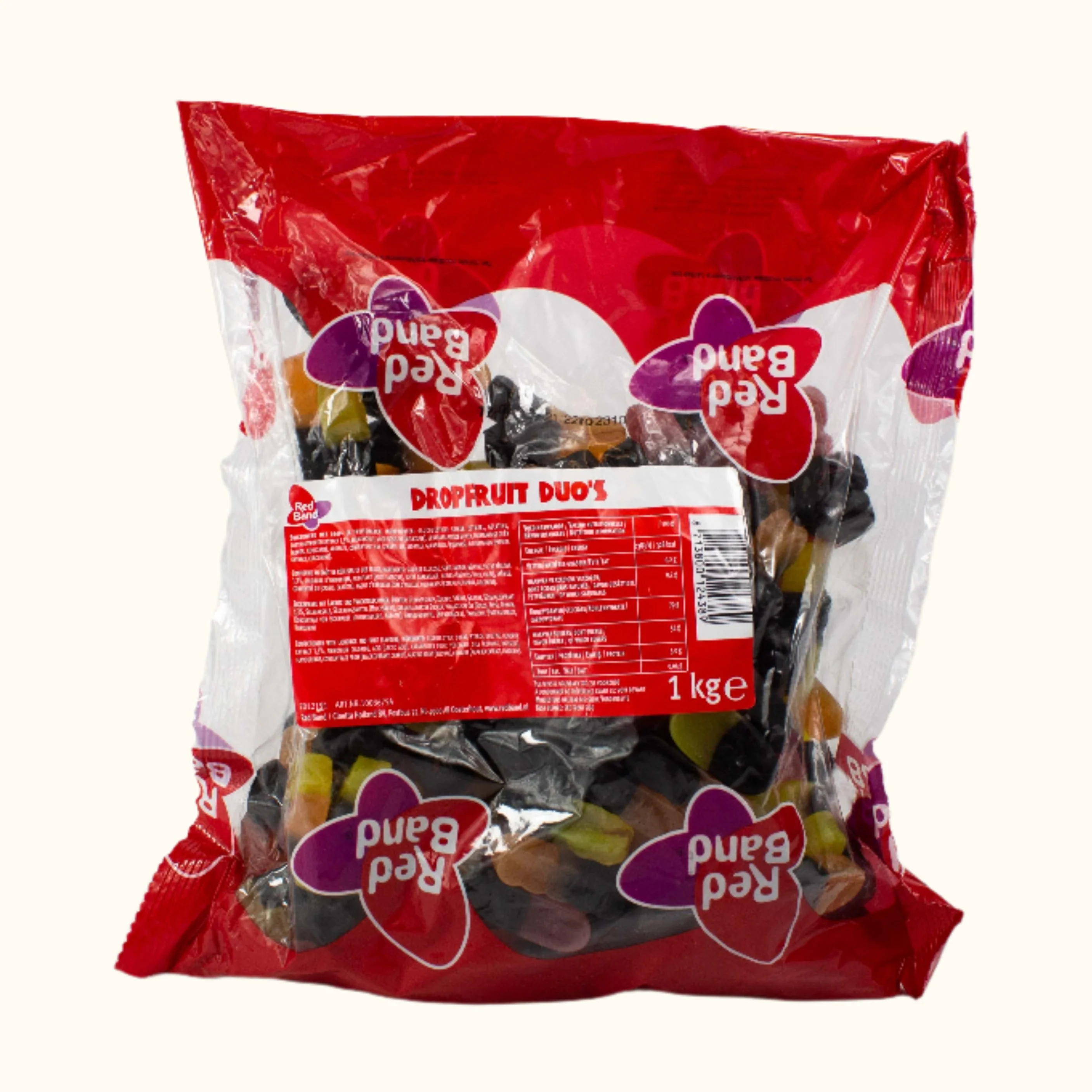 Red Band Fruit Liquorice Duos bag 1kg - Image 2
