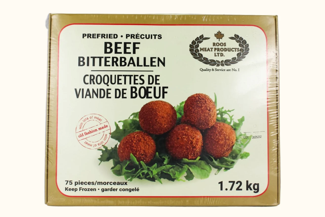 Roos Meat Products PREFRIED Bitterballen Box Of 75