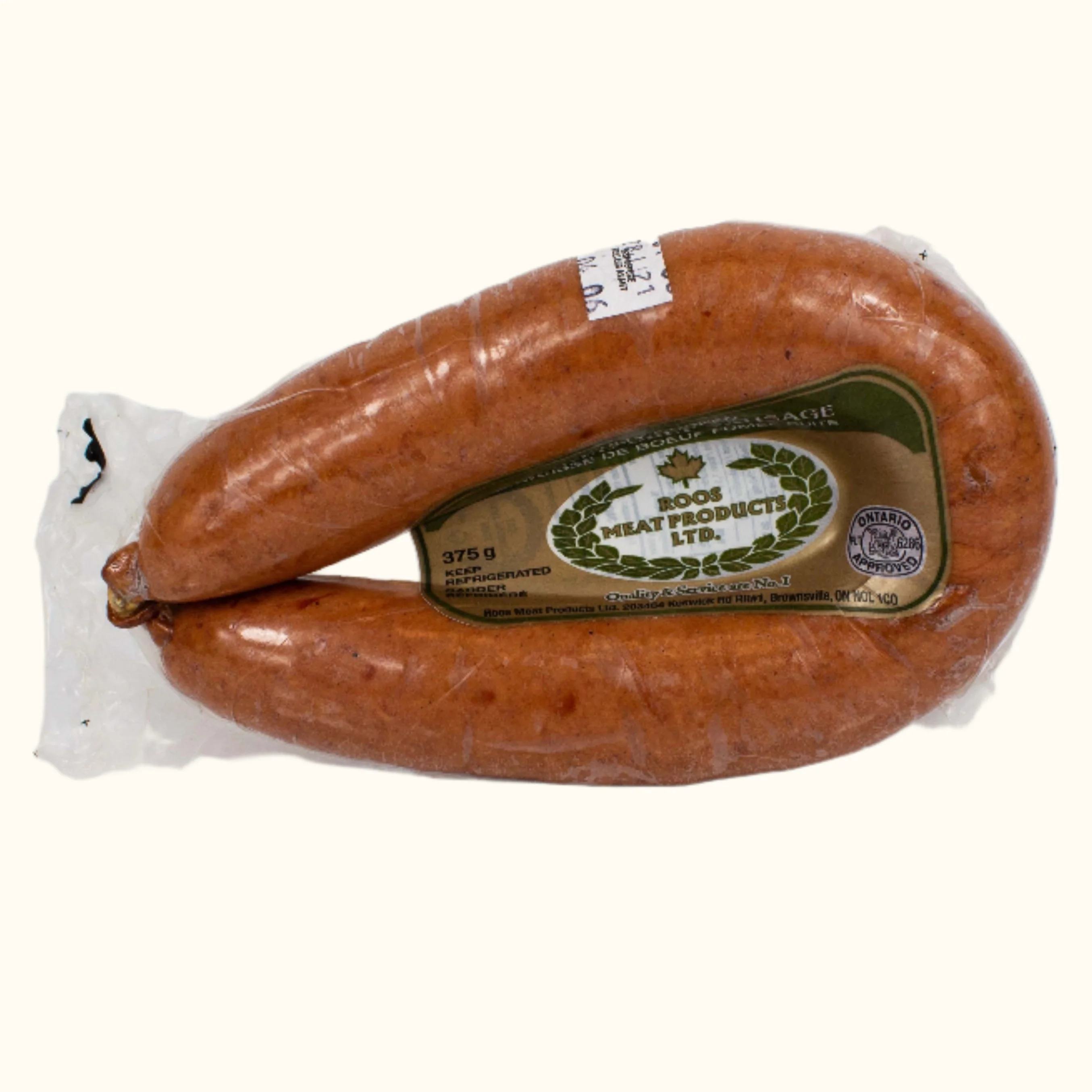 Roos Meat Products Smoked Pork And Beef Sausage (Rookworst) 400g