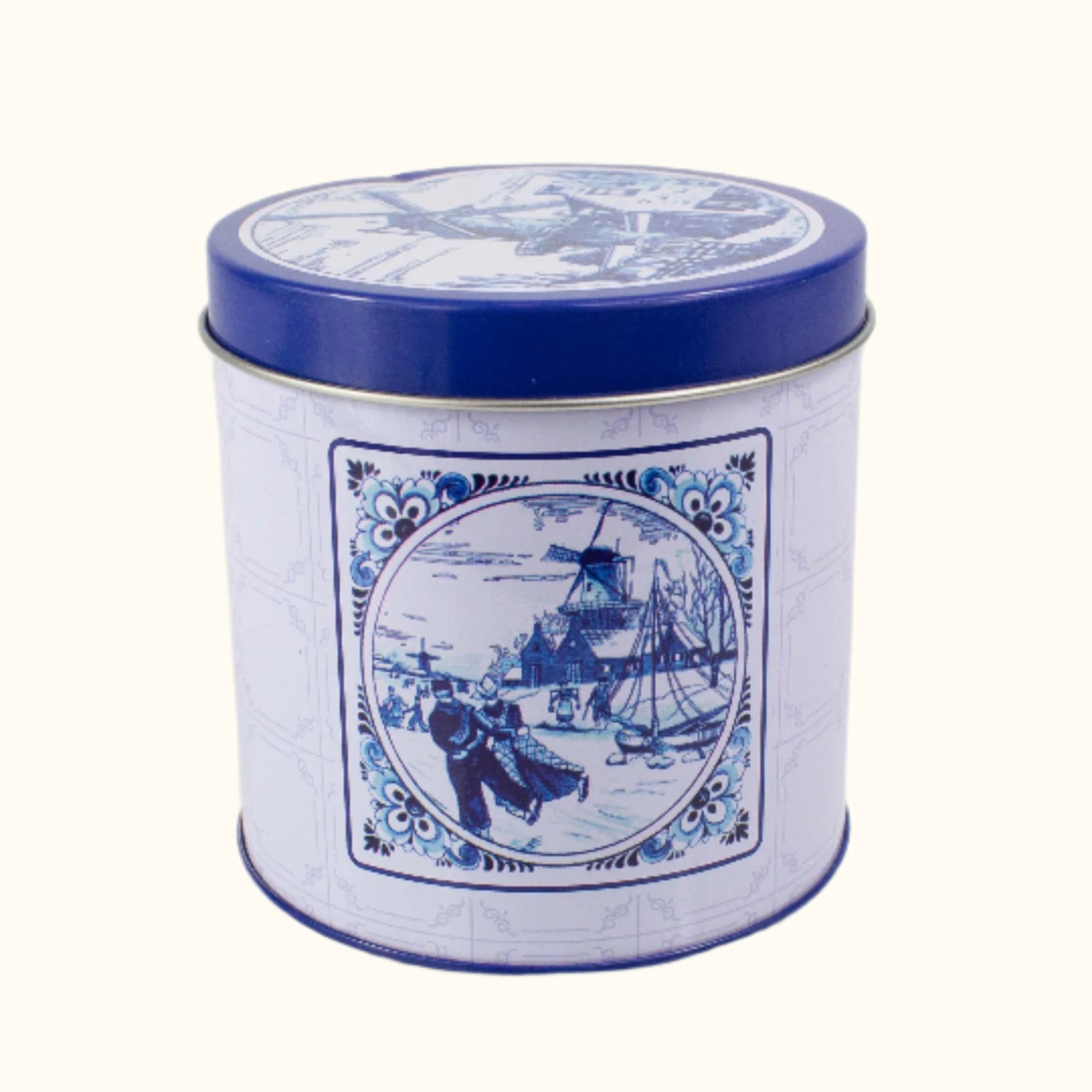 Empty Tin Box Delfs Blue Stroopwaffle Box