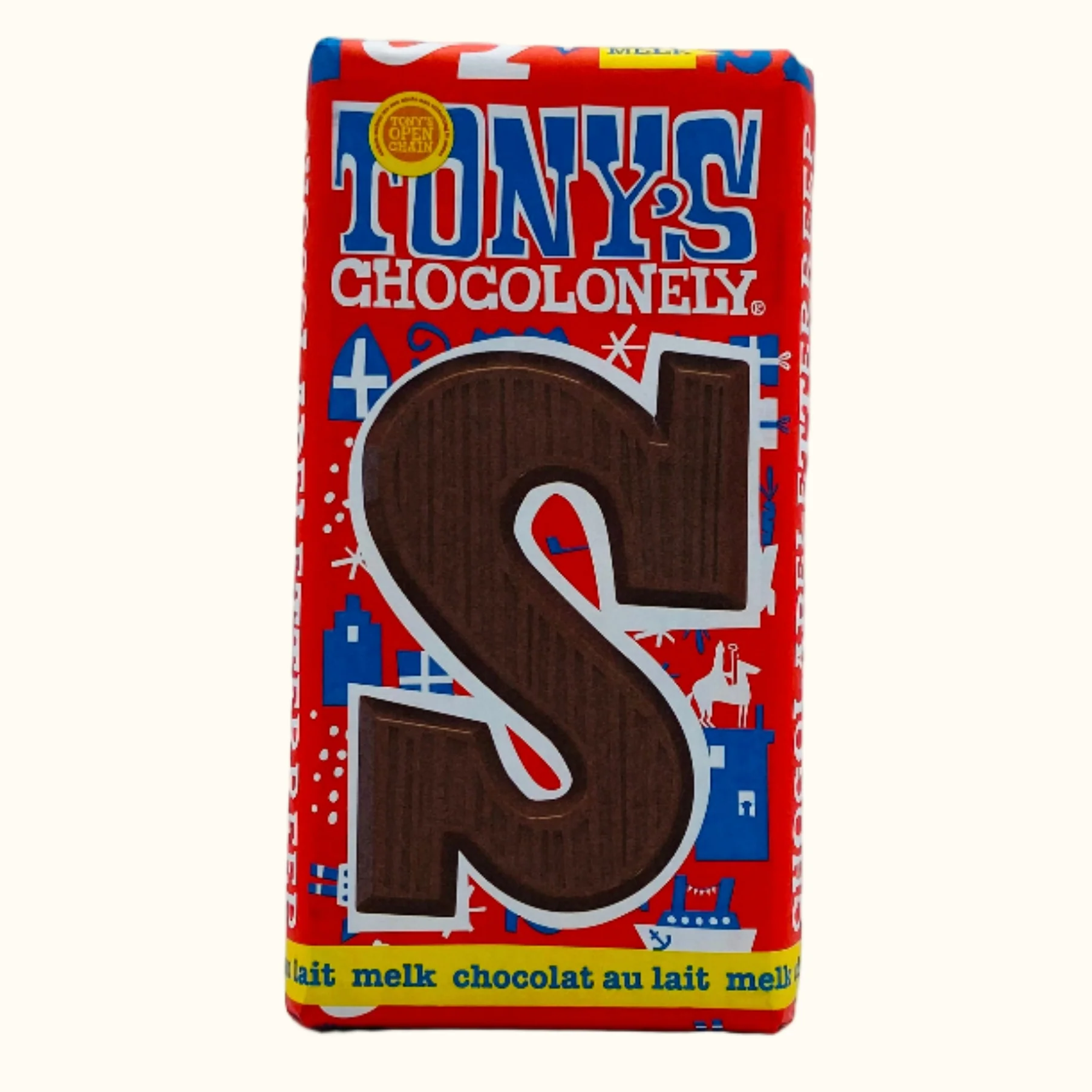 Tony's Chocolonely Milk Chocolate Letters S 180g