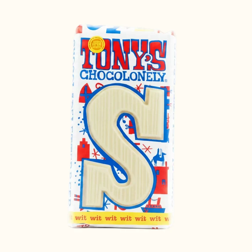 Tony's Chocolonely White Chocolate Letters S 180g