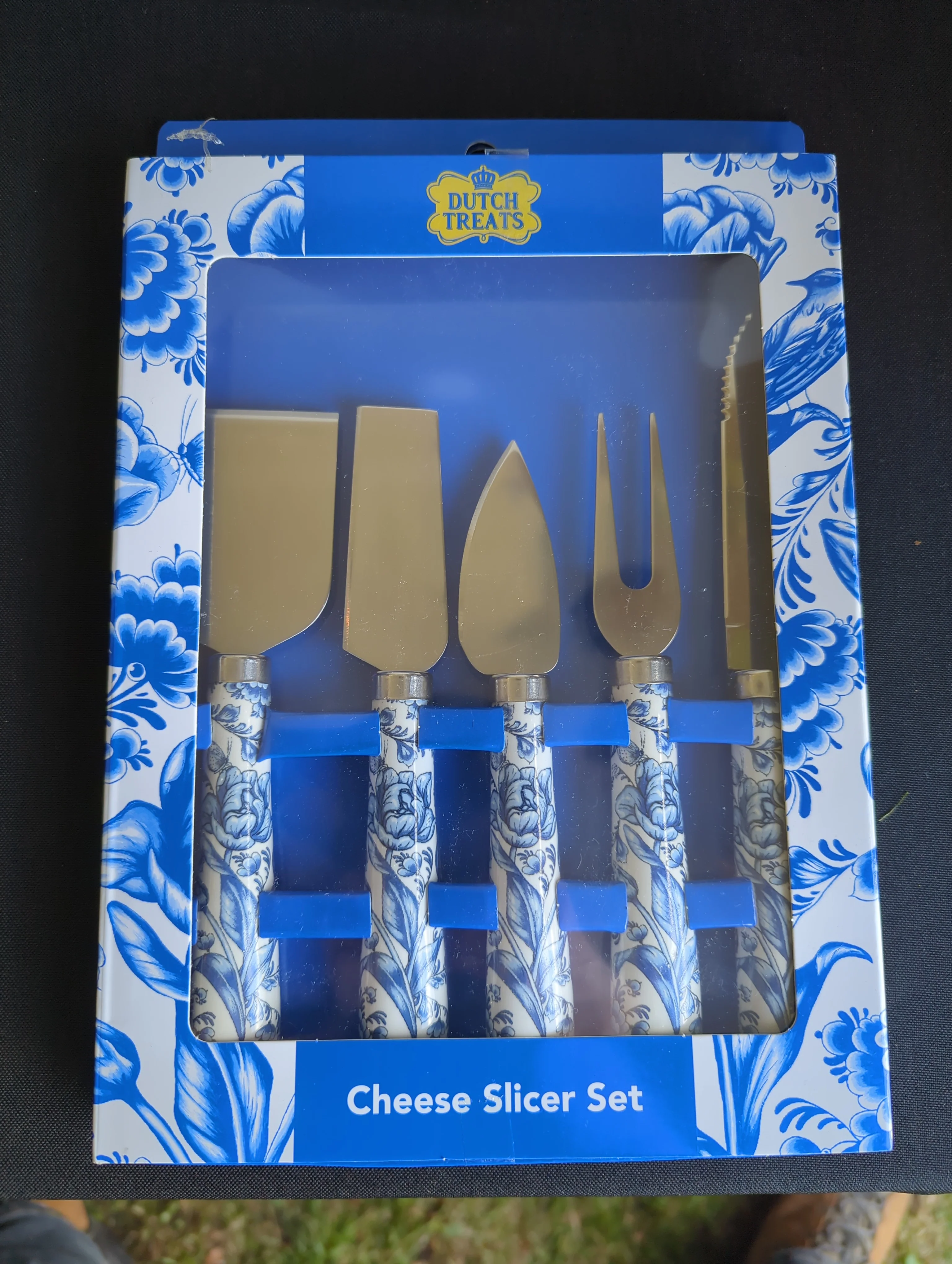 Dutch Groceries Cheese Set Tulip Blue 5pc