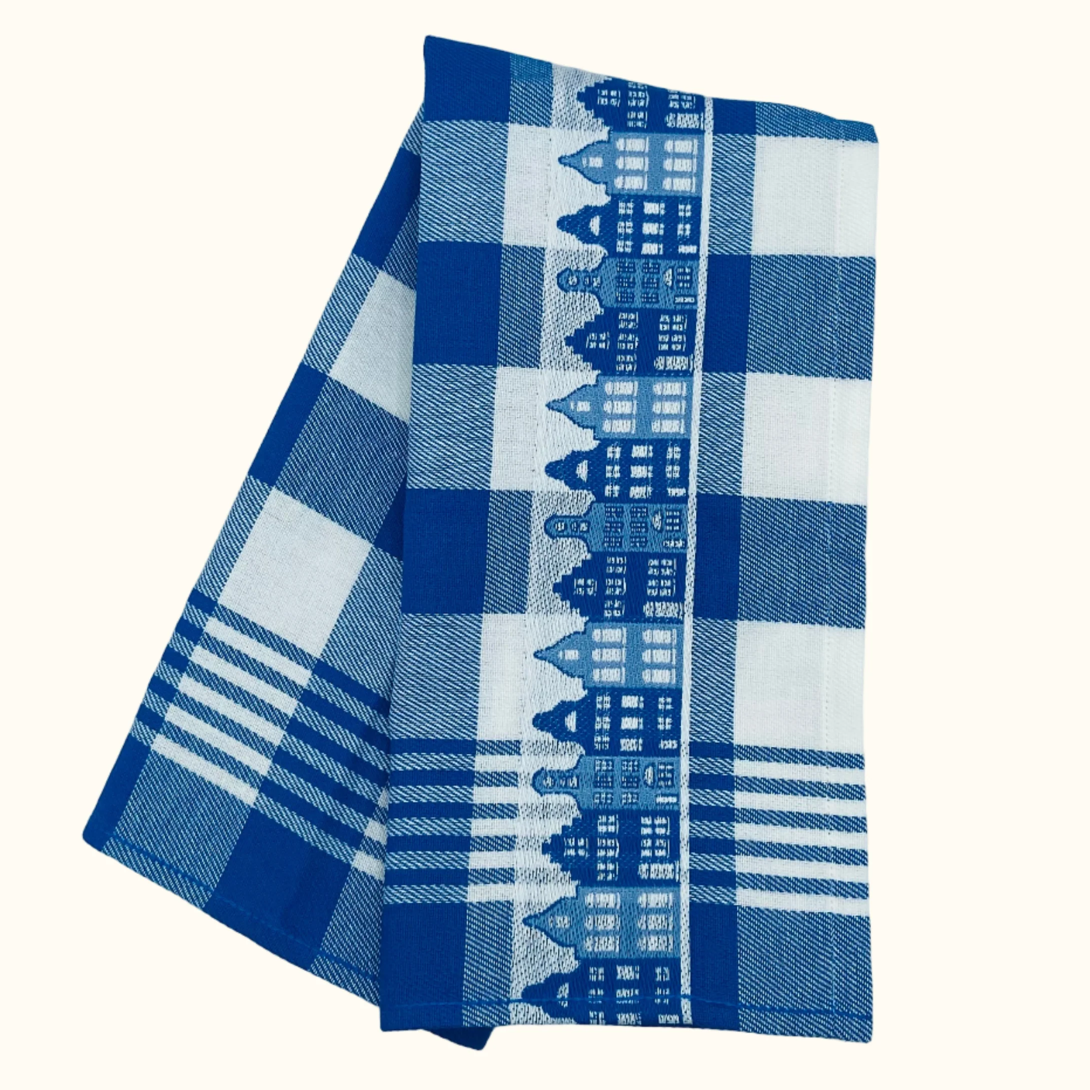 DDDDD Dutchie Tea Towel Blue Houses 65x60cm