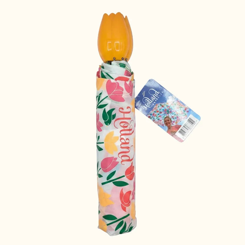 Umbrella Pink/White Tulips Design Holland