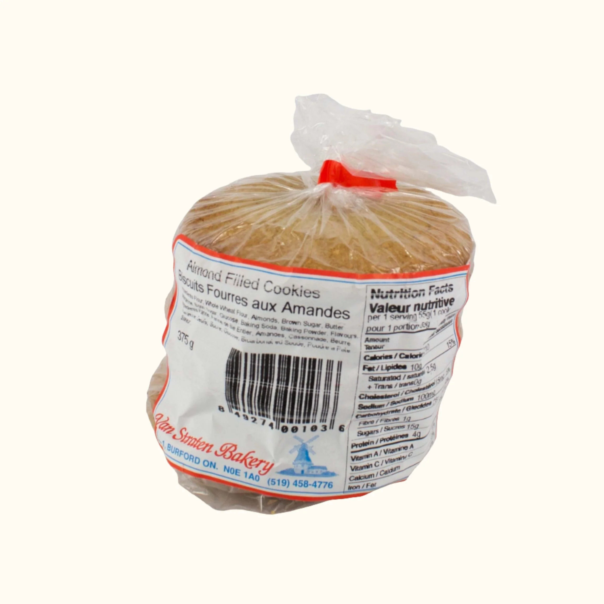 Van Straten Bakery Almond Cookies 6pc 375g