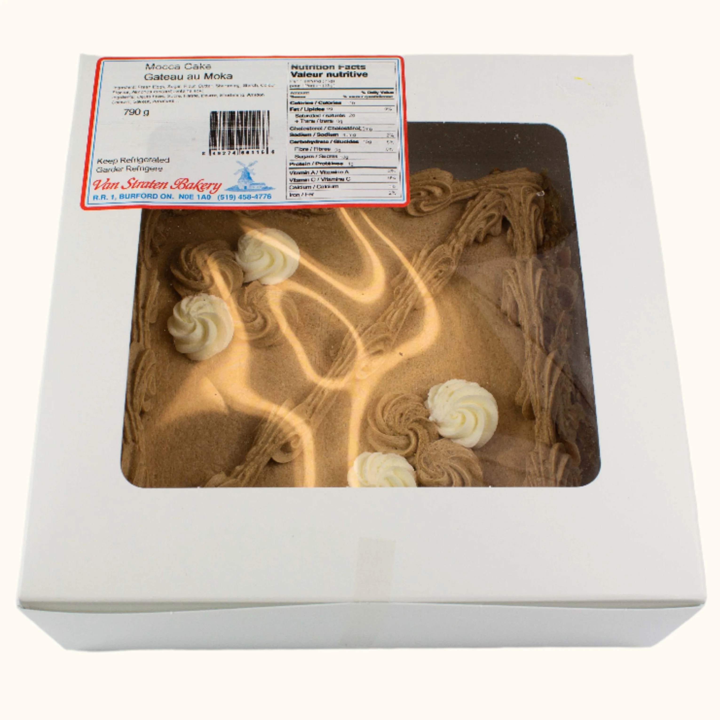 Van Straten Mocca Square Cake 790g