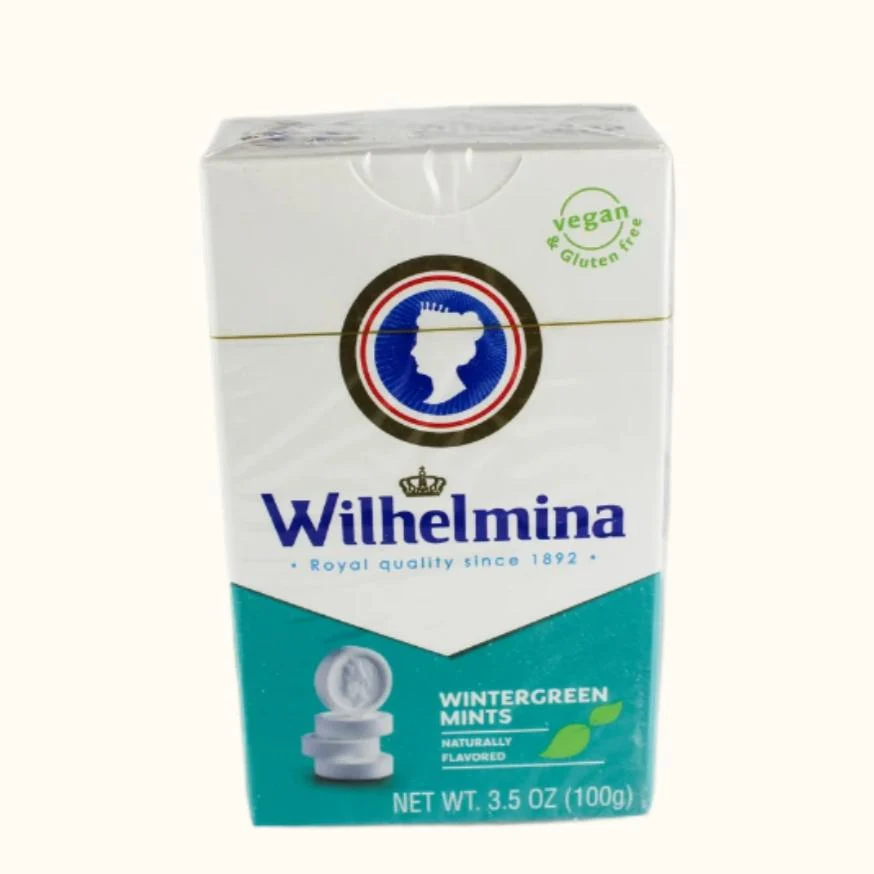 Wilhelmina Wintergreen Mints Box 100g