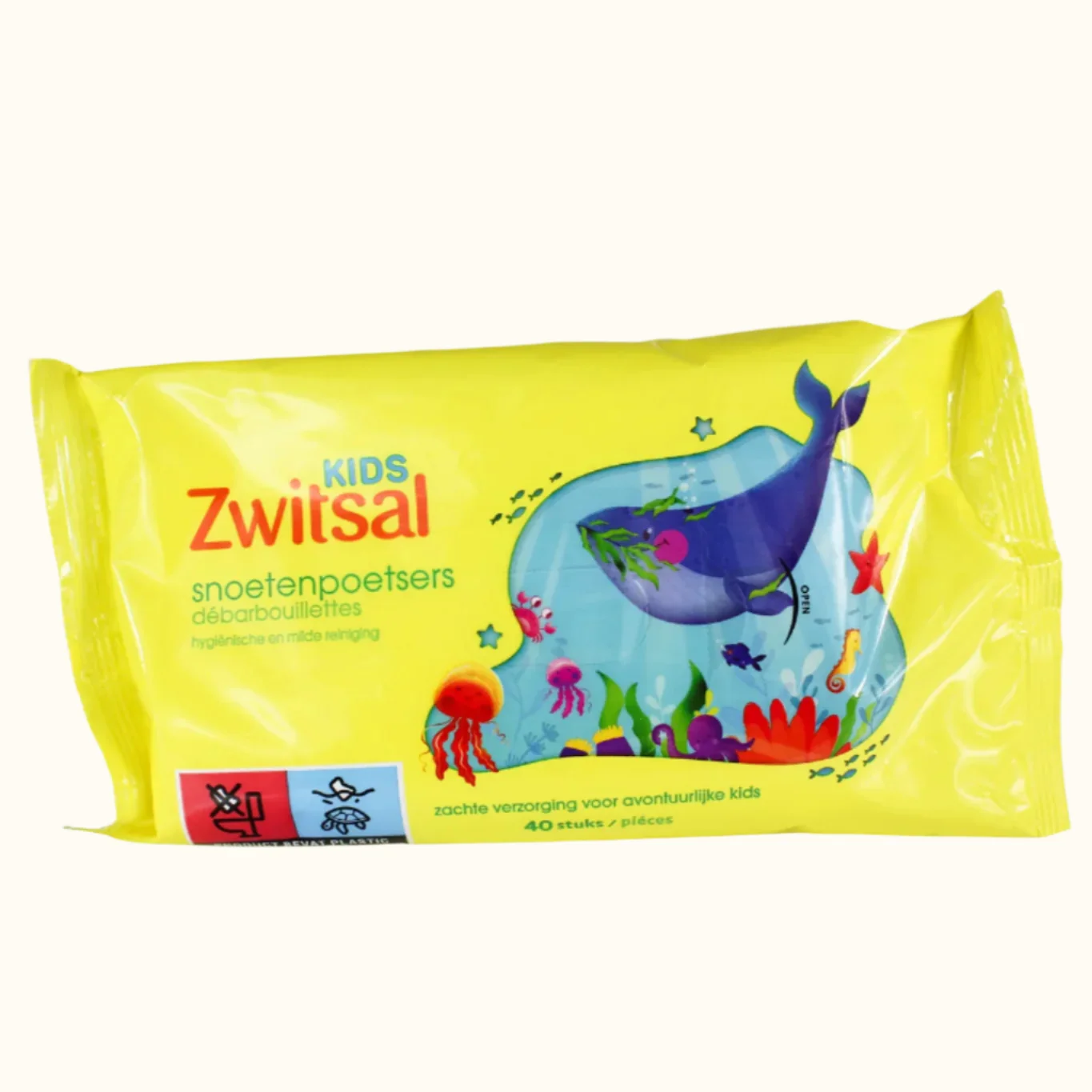 Zwitsal Kids facial wipes (Snoetenpoetsers) 40 Wipes