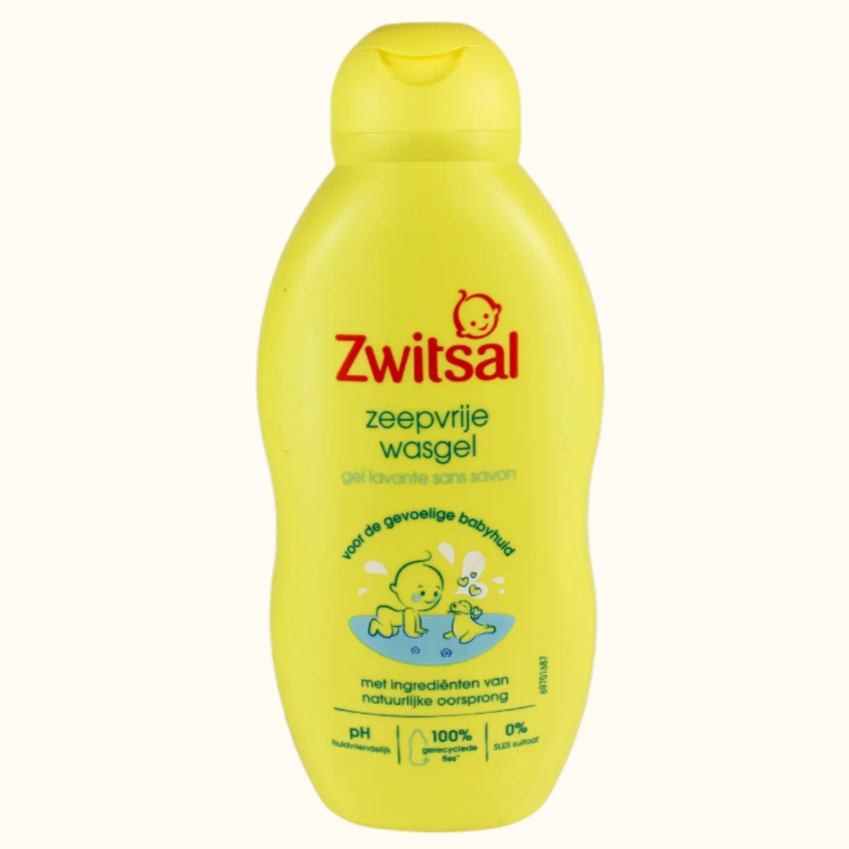 Zwitsal Soap-Free Wash Gel (Zeepvrije Wasgel) 200ml Bottle